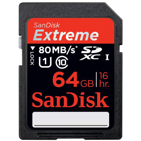 SanDisk SDXC 64GB Extreme 80MB/s Retail SOFORT VERFGBAR